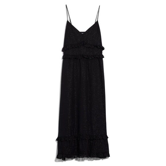 MADEWELL Shimmer Ruffle Cami Dress Midi Plus Size - Picture 7 of 7